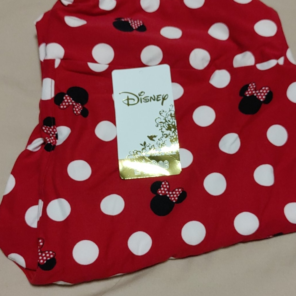 Lularoe red minnie mpuse polka dot leggings